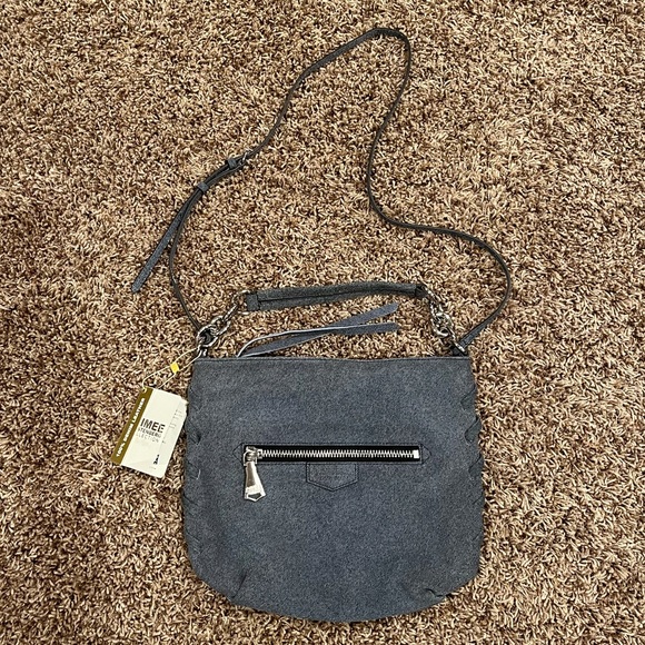 *SOLD* NWT Aimee Kestenberg Leather Convertible Crossbody - Onyx - Dark Denim - Picture 4 of 13